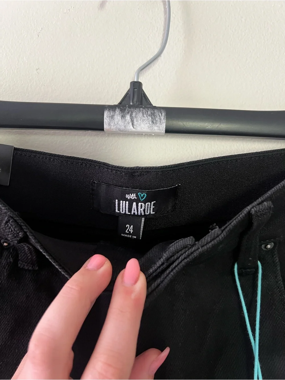 LuLaRoe Black Jean Roll-Cuff Boyfriend Shorts - Picture 2 of 4